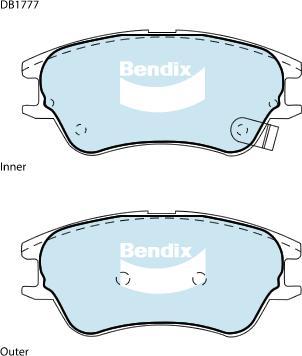 BENDIX DB1777 MKT - Komplet Pločica, disk-kočnica www.molydon.hr