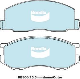 BENDIX DB306 GCT - Komplet Pločica, disk-kočnica www.molydon.hr