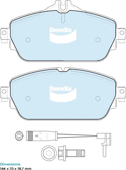 BENDIX DB2403 EURO+ - Komplet Pločica, disk-kočnica www.molydon.hr