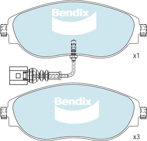 BENDIX DB2513 GCT - Komplet Pločica, disk-kočnica www.molydon.hr