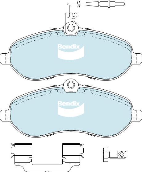 BENDIX DB2326 MKT - Komplet Pločica, disk-kočnica www.molydon.hr