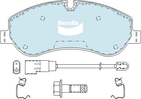 BENDIX DB2328 GCT - Komplet Pločica, disk-kočnica www.molydon.hr