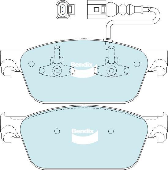 BENDIX DB2200 4WD - Komplet Pločica, disk-kočnica www.molydon.hr