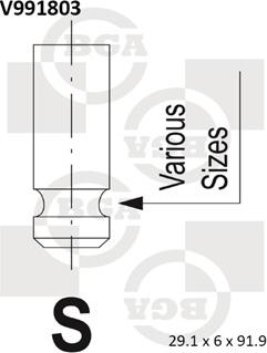 BGA V991803 - Usisni ventil www.molydon.hr