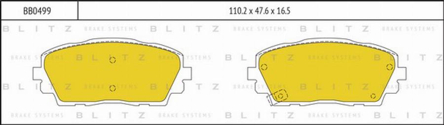 Blitz BB0499 - Komplet Pločica, disk-kočnica www.molydon.hr