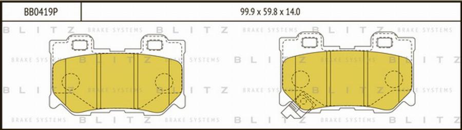 Blitz BB0419P - Komplet Pločica, disk-kočnica www.molydon.hr