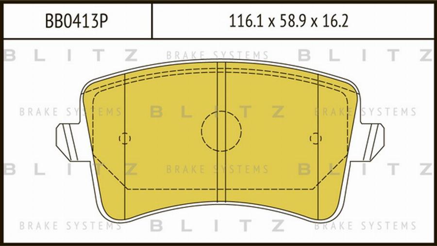 Blitz BB0413P - Komplet Pločica, disk-kočnica www.molydon.hr