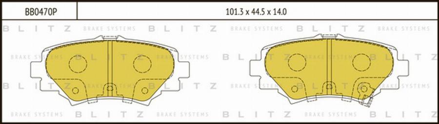 Blitz BB0470P - Komplet Pločica, disk-kočnica www.molydon.hr