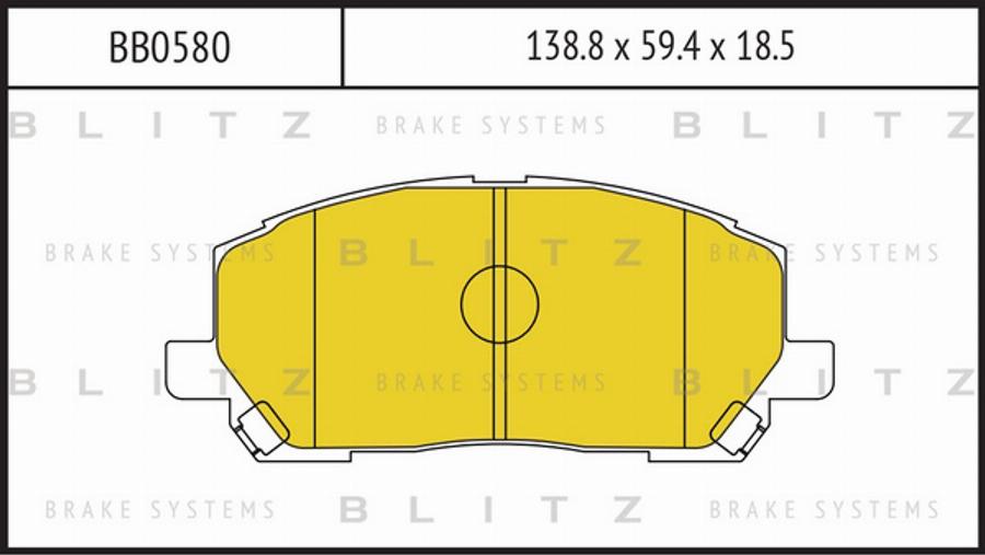 Blitz BB0580 - Komplet Pločica, disk-kočnica www.molydon.hr