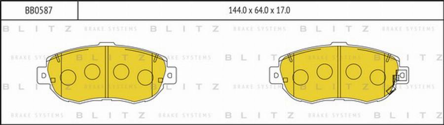 Blitz BB0587 - Komplet Pločica, disk-kočnica www.molydon.hr