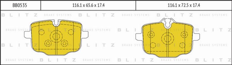 Blitz BB0535 - Komplet Pločica, disk-kočnica www.molydon.hr