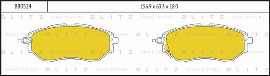 Blitz BB0524 - Komplet Pločica, disk-kočnica www.molydon.hr