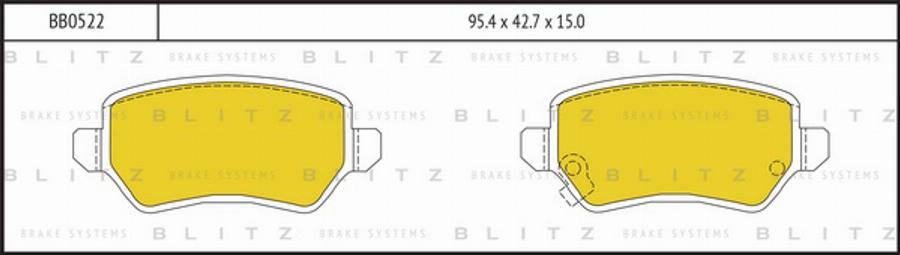 Blitz BB0522 - Komplet Pločica, disk-kočnica www.molydon.hr