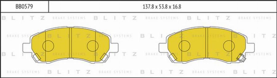 Blitz BB0579 - Komplet Pločica, disk-kočnica www.molydon.hr