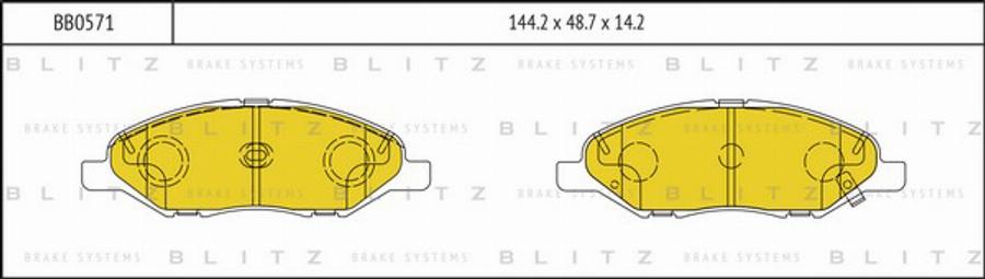 Blitz BB0571 - Komplet Pločica, disk-kočnica www.molydon.hr