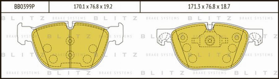 Blitz BB0399P - Komplet Pločica, disk-kočnica www.molydon.hr