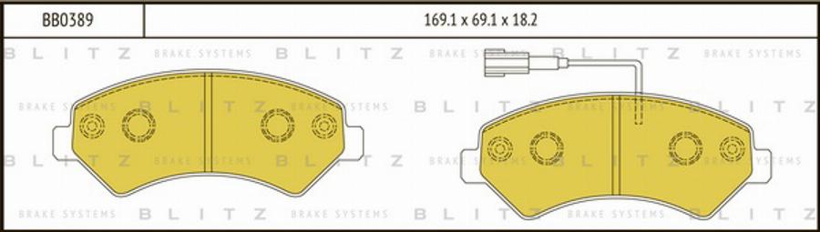 Blitz BB0389 - Komplet Pločica, disk-kočnica www.molydon.hr