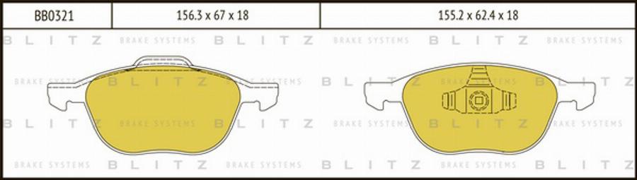 Blitz BB0321 - Komplet Pločica, disk-kočnica www.molydon.hr