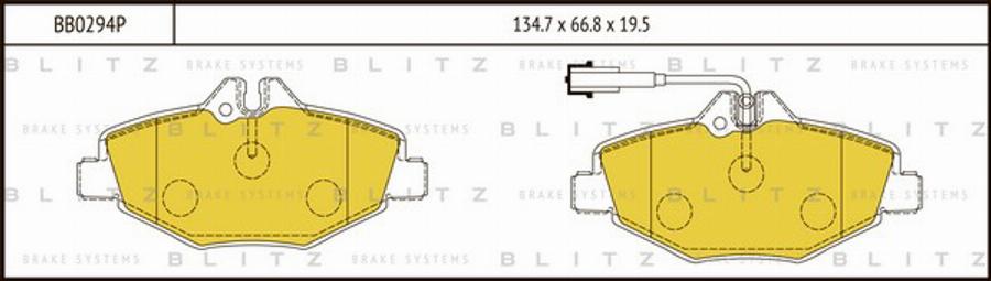 Blitz BB0294P - Komplet Pločica, disk-kočnica www.molydon.hr