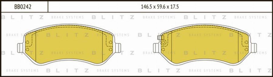 Blitz BB0242 - Komplet Pločica, disk-kočnica www.molydon.hr