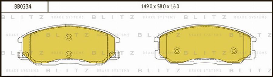 Blitz BB0234 - Komplet Pločica, disk-kočnica www.molydon.hr