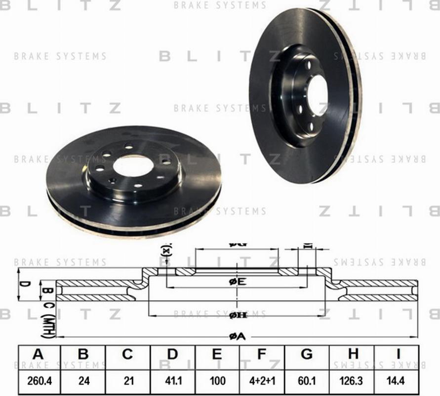 Blitz BS0143 - Kočioni disk www.molydon.hr