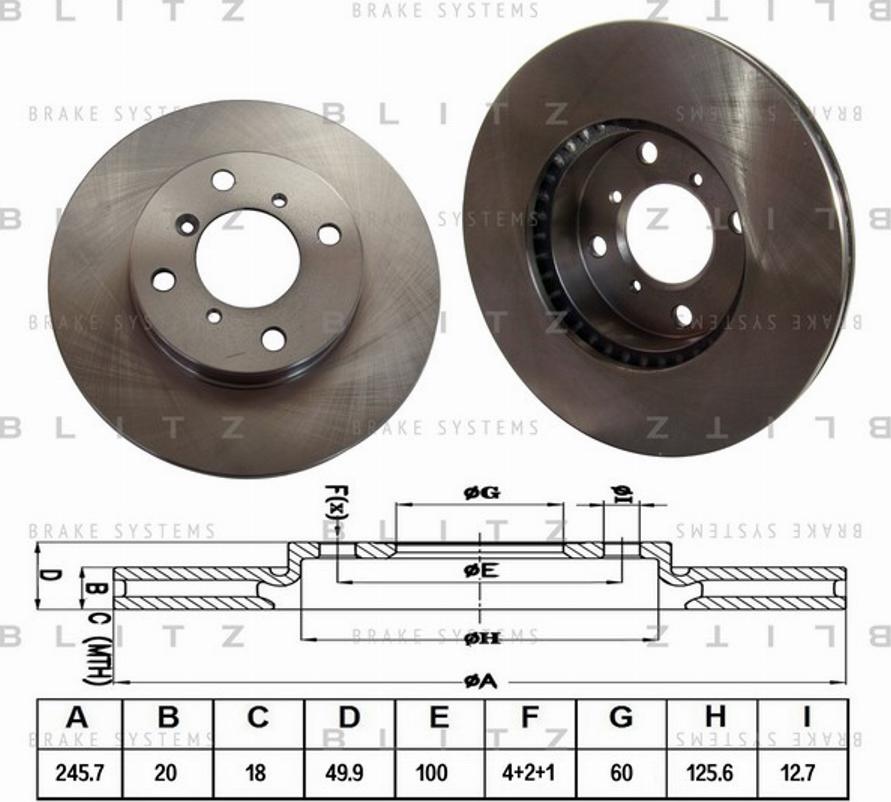 Blitz BS0147 - Kočioni disk www.molydon.hr