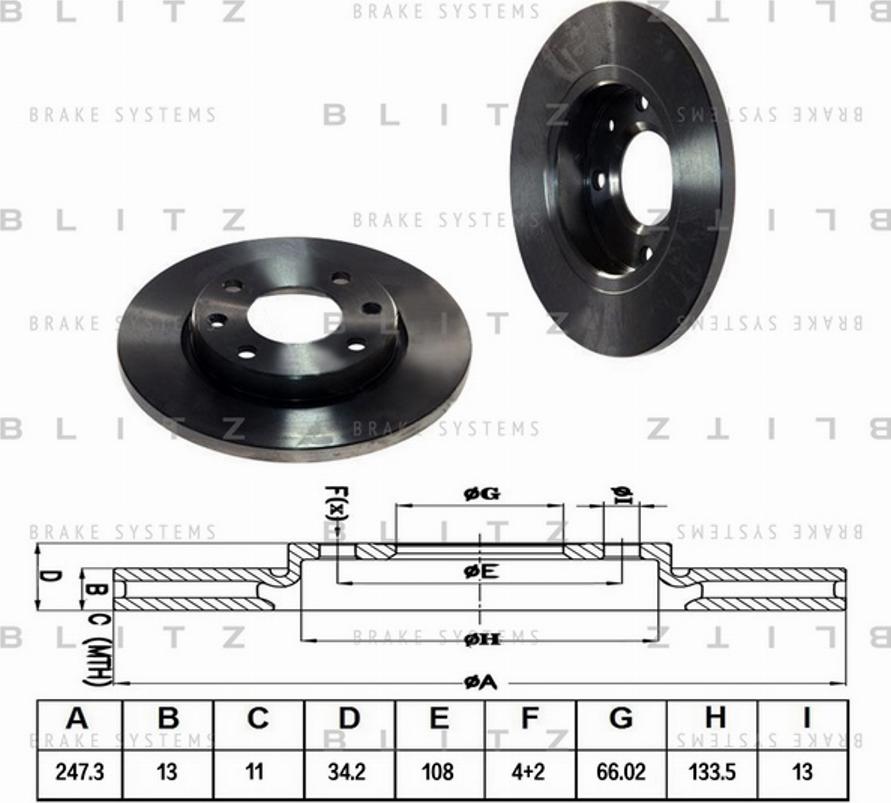 Blitz BS0161 - Kočioni disk www.molydon.hr