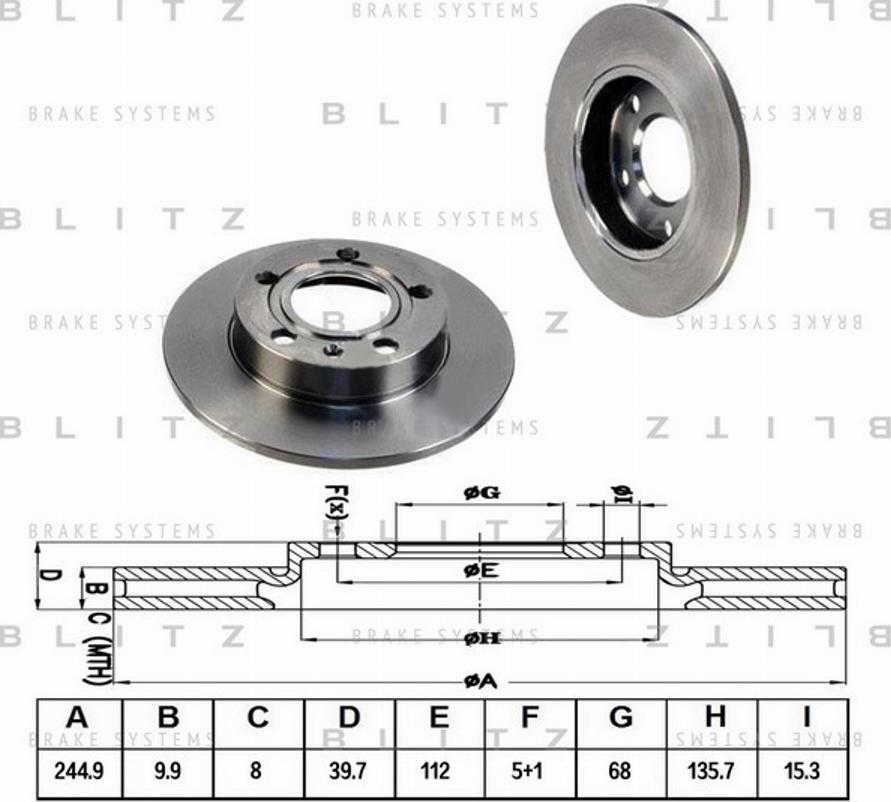 Blitz BS0168 - Kočioni disk www.molydon.hr