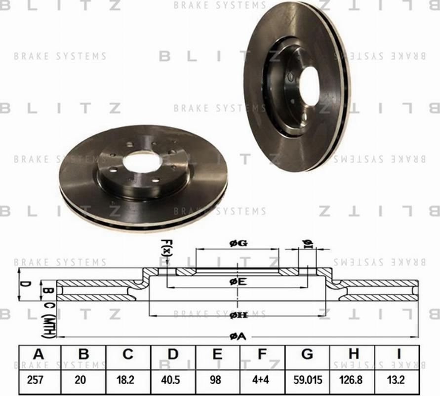 Blitz BS0126 - Kočioni disk www.molydon.hr