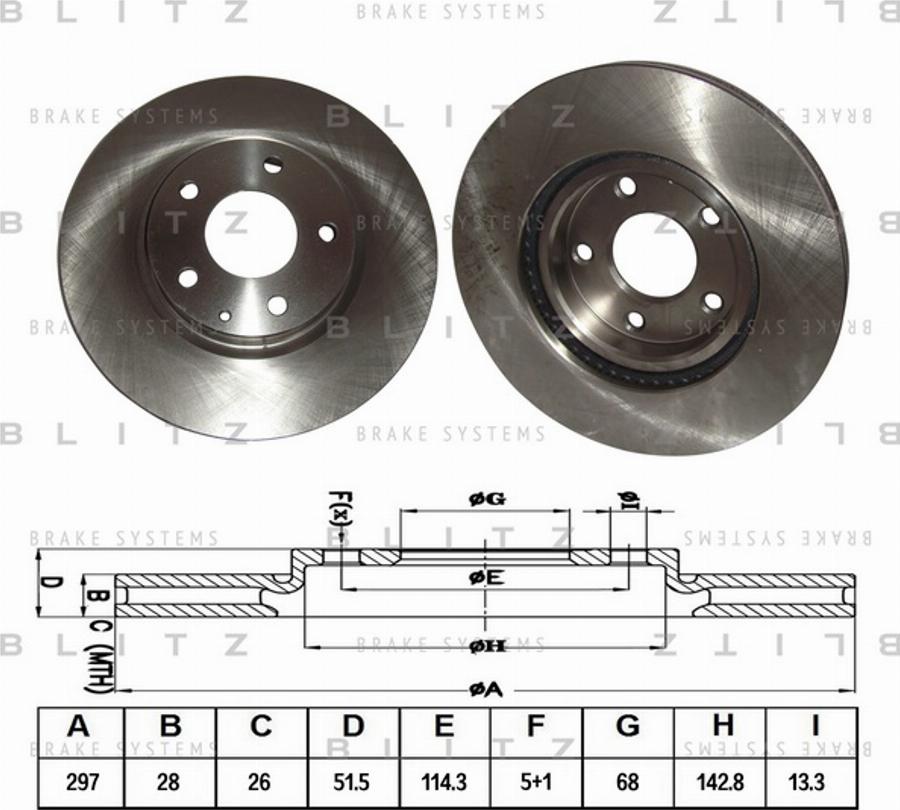 Blitz BS0348 - Kočioni disk www.molydon.hr