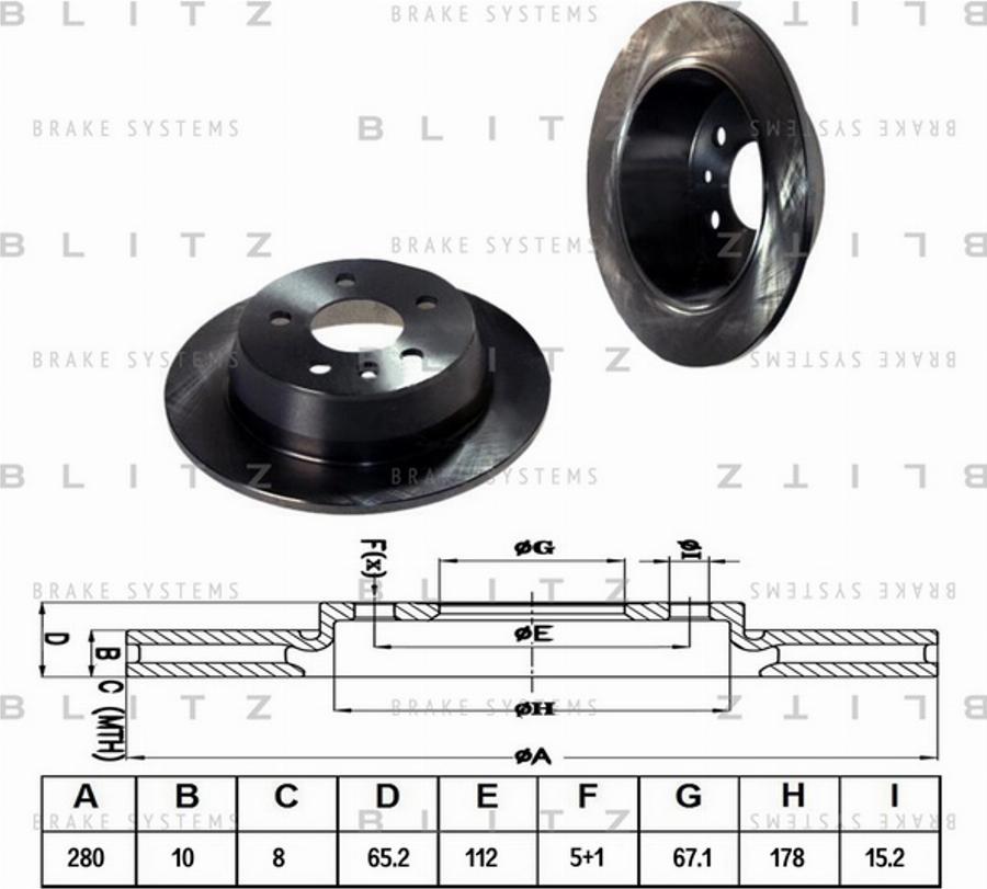 Blitz BS0365 - Kočioni disk www.molydon.hr