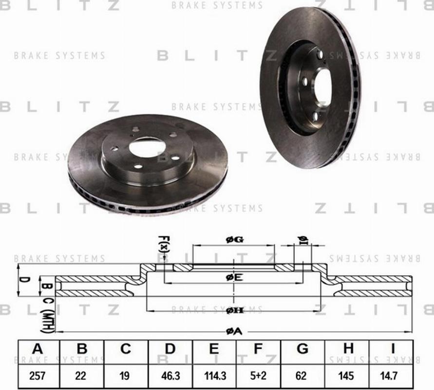 Blitz BS0362 - Kočioni disk www.molydon.hr