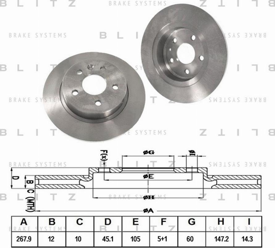 Blitz BS0312 - Kočioni disk www.molydon.hr