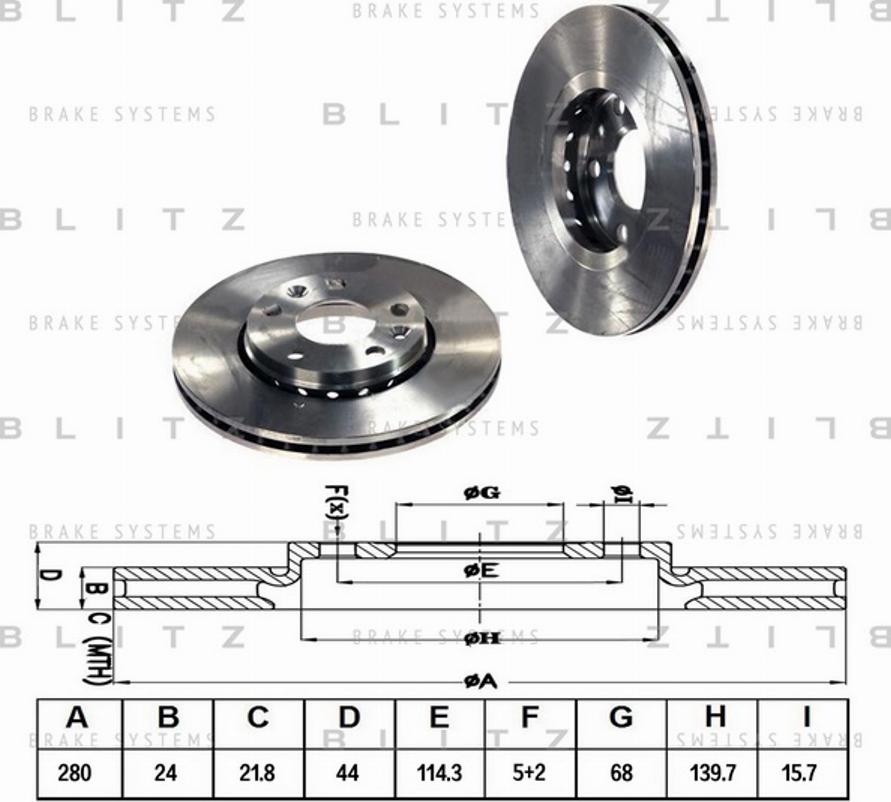 Blitz BS0296 - Kočioni disk www.molydon.hr