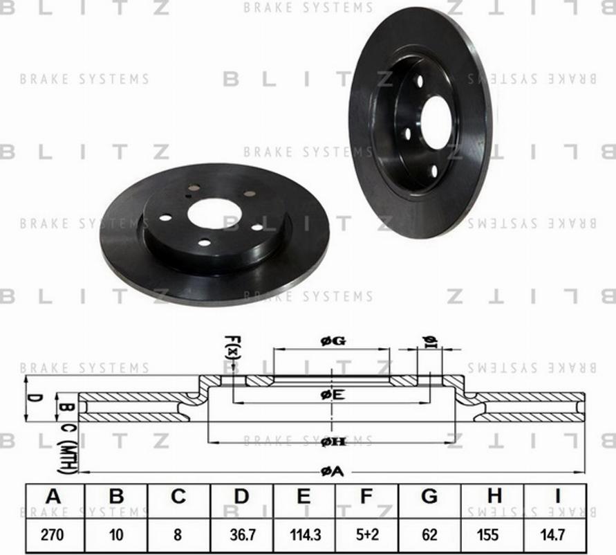 Blitz BS0291 - Kočioni disk www.molydon.hr