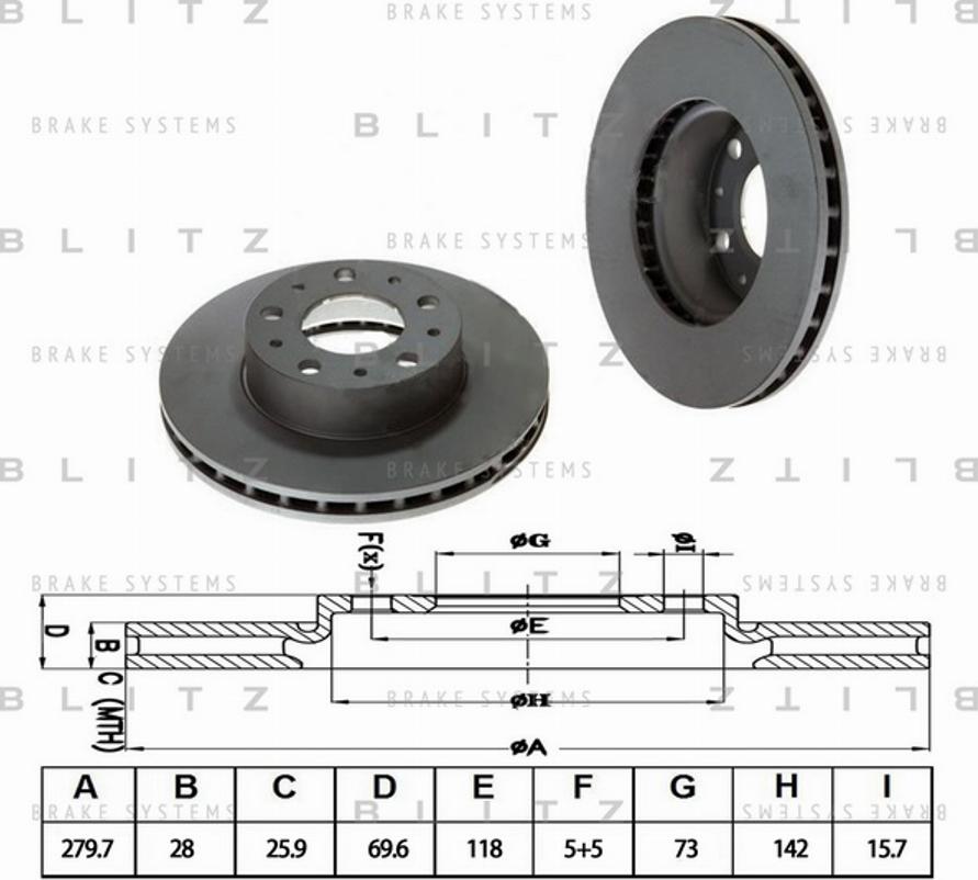 Blitz BS0240 - Kočioni disk www.molydon.hr