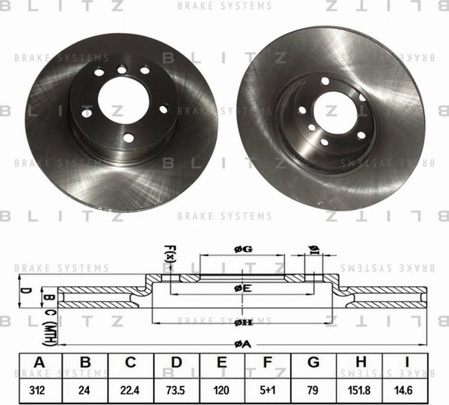 Blitz BS0257 - Kočioni disk www.molydon.hr