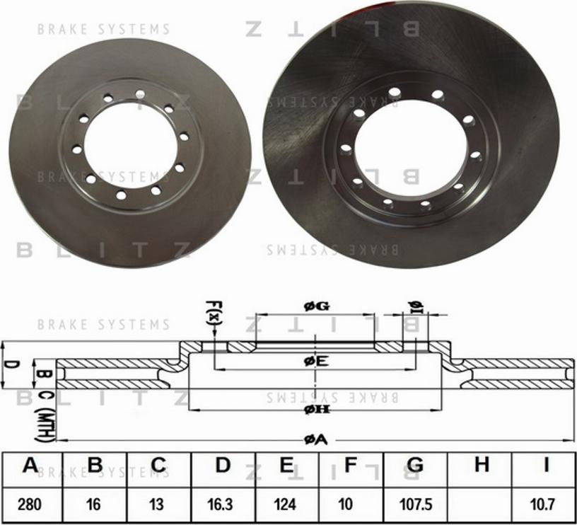 Blitz BS0262 - Kočioni disk www.molydon.hr