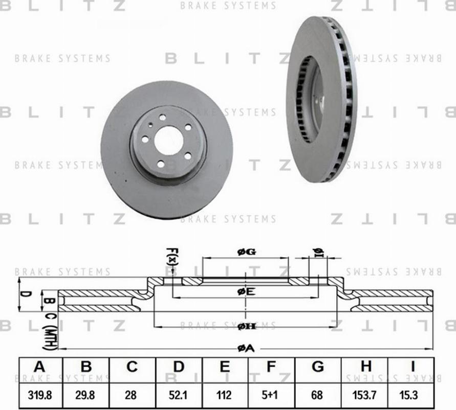 Blitz BS0283 - Kočioni disk www.molydon.hr