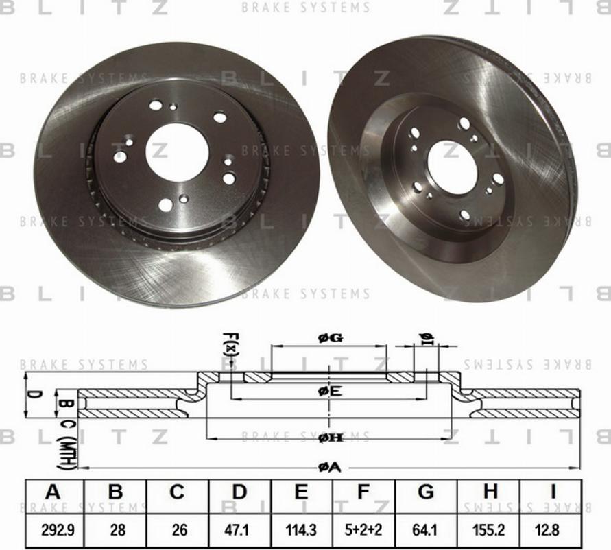 Blitz BS0279 - Kočioni disk www.molydon.hr