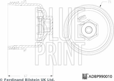 Blue Print ADBP990010 - Poklopac, Kučište filtera za ulje www.molydon.hr