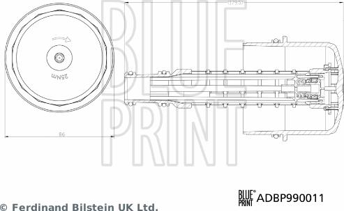 Blue Print ADBP990011 - Poklopac, Kučište filtera za ulje www.molydon.hr