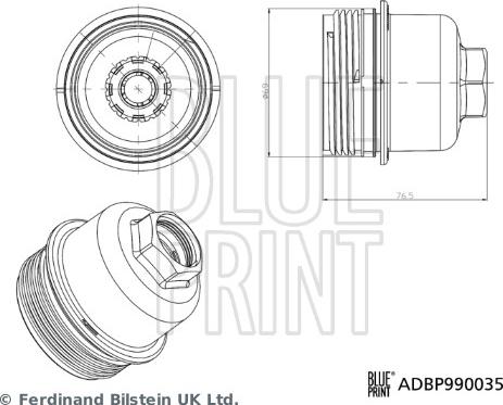 Blue Print ADBP990035 - Poklopac, Kučište filtera za ulje www.molydon.hr