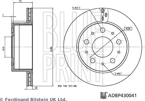 Blue Print ADBP430041 - Kočioni disk www.molydon.hr