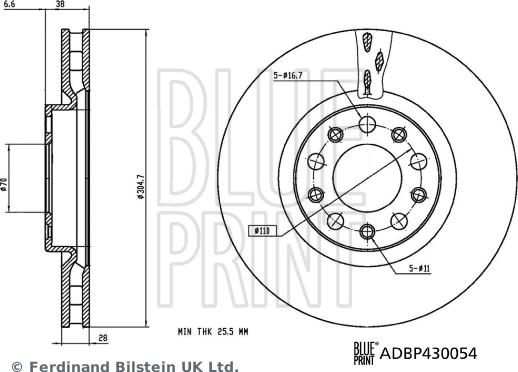 Blue Print ADBP430054 - Kočioni disk www.molydon.hr