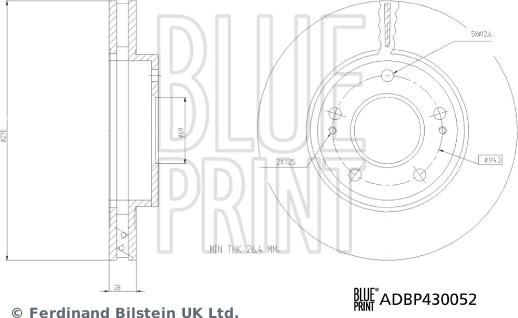 Blue Print ADBP430052 - Kočioni disk www.molydon.hr