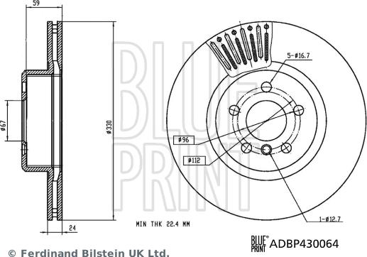 Blue Print ADBP430064 - Kočioni disk www.molydon.hr