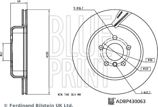 Blue Print ADBP430063 - Kočioni disk www.molydon.hr