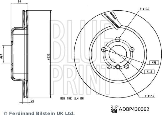 Blue Print ADBP430062 - Kočioni disk www.molydon.hr